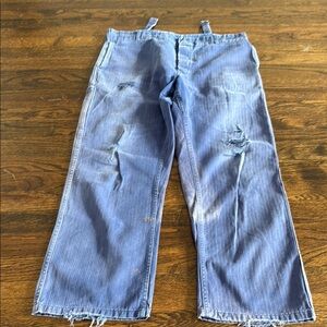 Blue Striped Men's Jeans